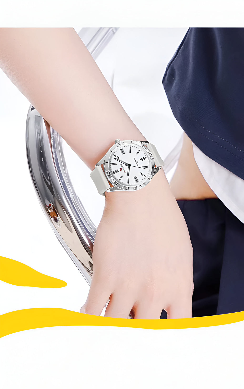 Reloj Naviforce Sport Nf5041 Mujer Goma