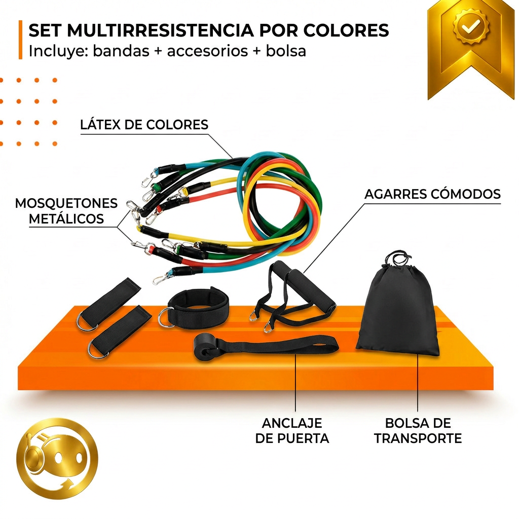 KIT DE BANDAS DE RESISTENCIA 11 PIEZAS