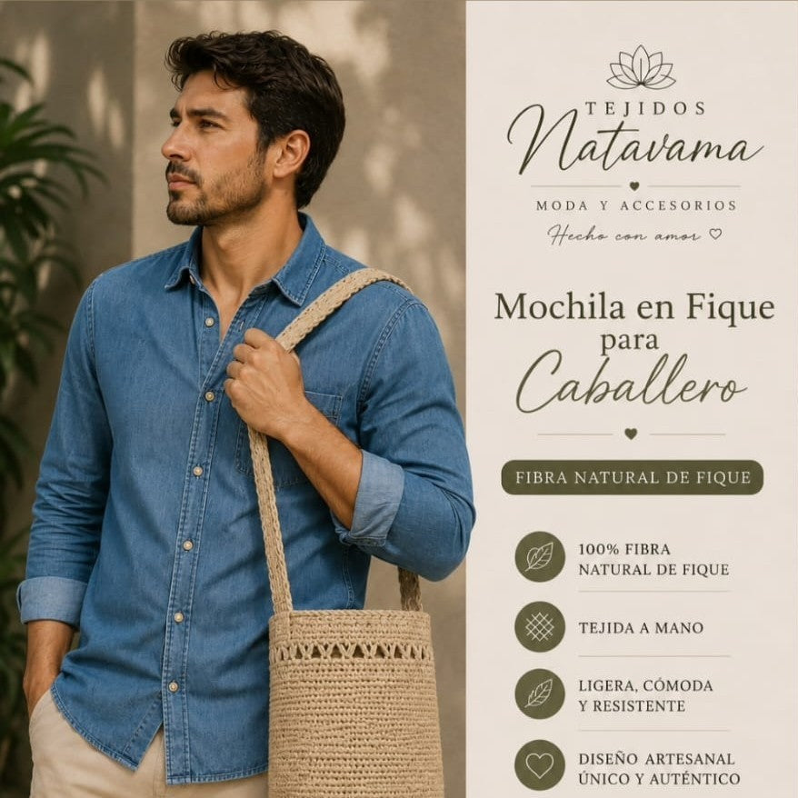 Mochila En Fique Para Caballero